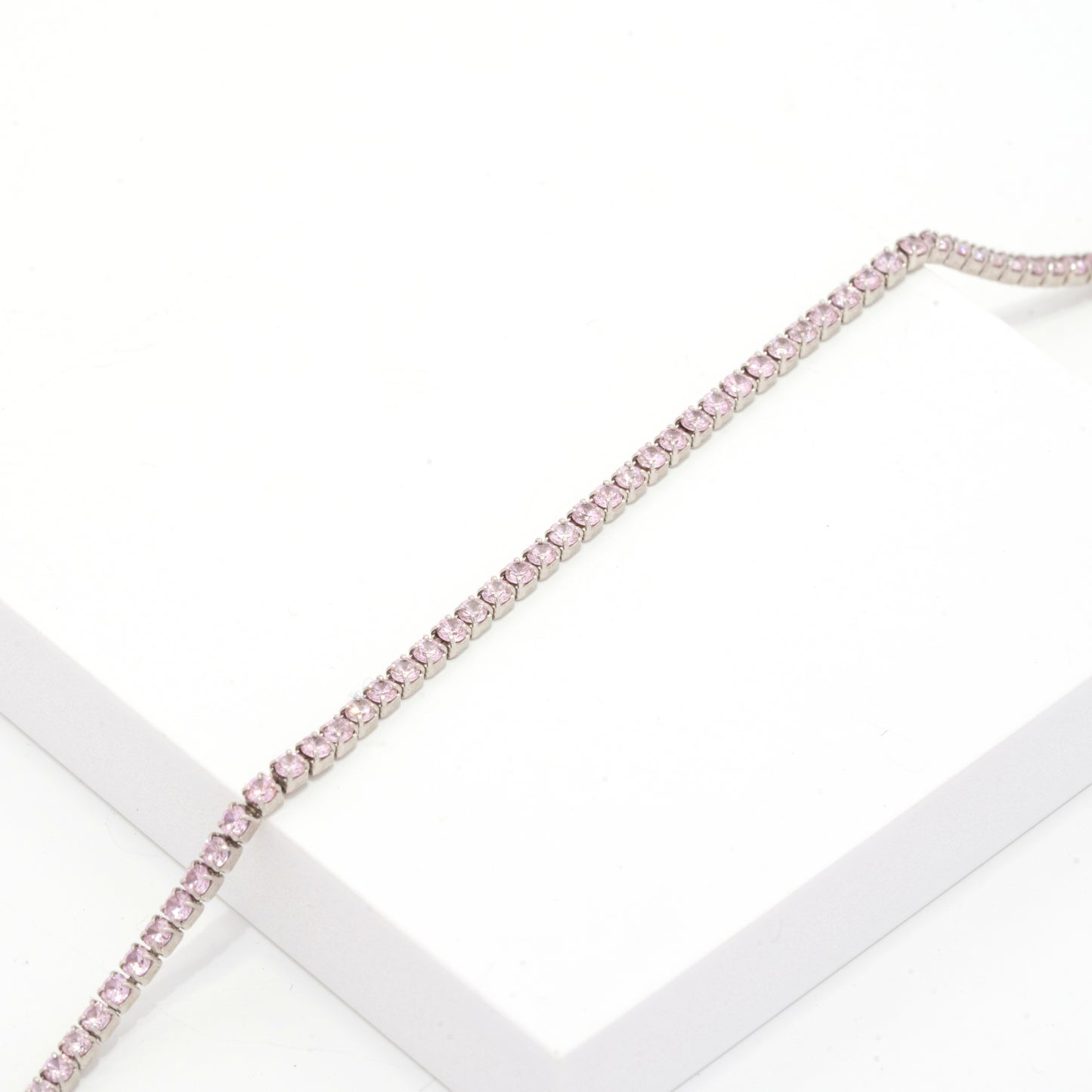 Pink Sparkle Tennis Bracelet