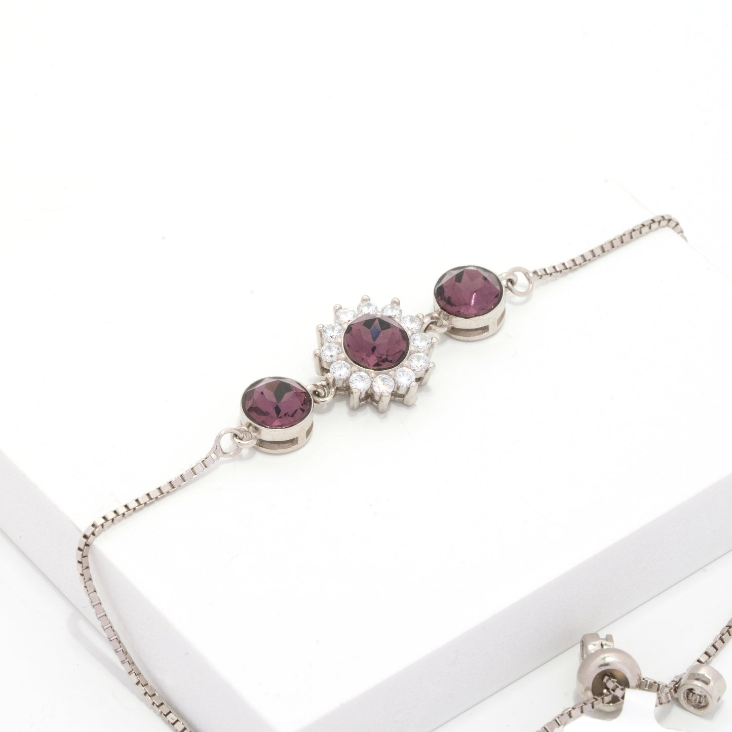 Violet Trio Stone Bracelet
