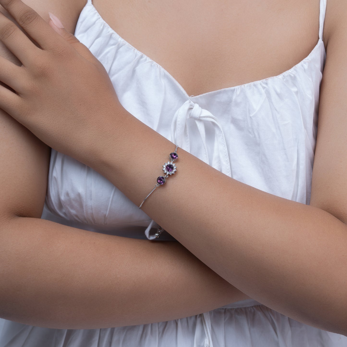Violet Trio Stone Bracelet