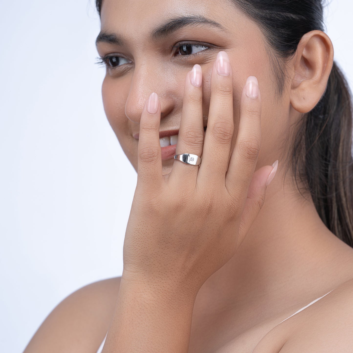 Frosted Square Ring