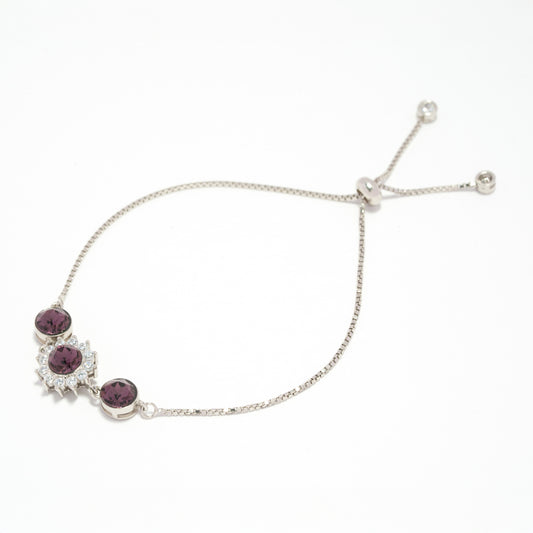 Violet Trio Stone Bracelet