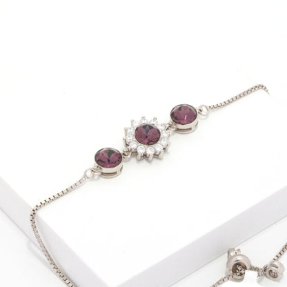 Violet Trio Stone Bracelet