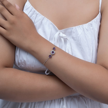 Violet Trio Stone Bracelet