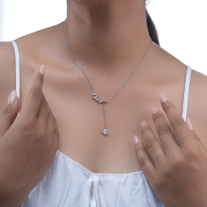 Dewdrop Leaf Necklace